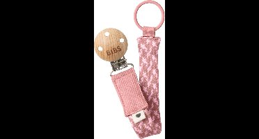 Bibs Speenkoord Paci Braid Dusty Pink/Baby pink