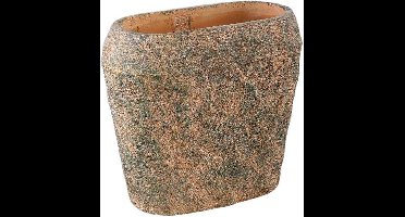 PTMD Bloempot Lourdes - 40x20x36 cm - Cement - Groen