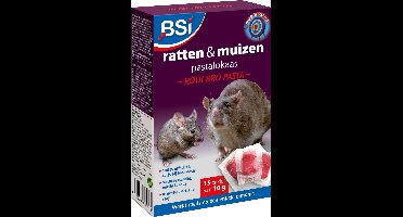 BSI - Rodi Bro Pasta - Muizengif - Raffenvergif - 15x10 g lokaas