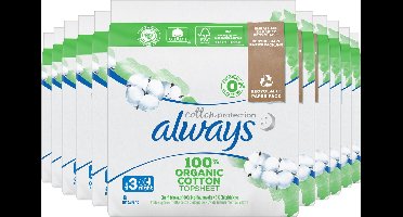 Always Cotton Protection - Night - Maandverband Met Vleugels - Voordeelverpakking 12 x 8 stuks