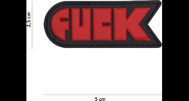 101 Inc Embleem 3D Pvc Fuck Rood  16036