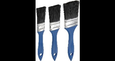 FX Tools Verfkwasten set plat - set van 3x stuks - 25/38/50 mm waterbasis en oliebasis verf