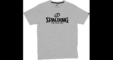 Spalding Essential Logo T-Shirt Kinderen - Grijs Gemeleerd | Maat: 152