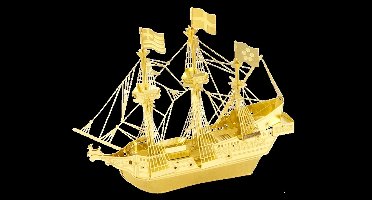 Metal Earth Modelbouw 3D Gouden zeilschip driemaster Golden Hind - Metaal