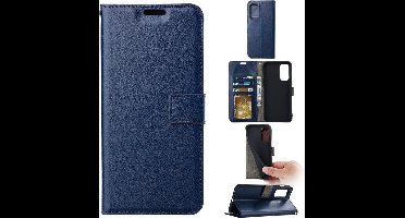 LuxeBass Boekhoesje geschikt voor Motorola Edge 20 - Blauw gsm hoesje - telefoonhoes - telefoonhoesjes