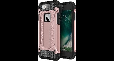 LuxeBass Hoesje geschikt voor Apple iPhone 7/8 Plus - RoseGoud - Armor case