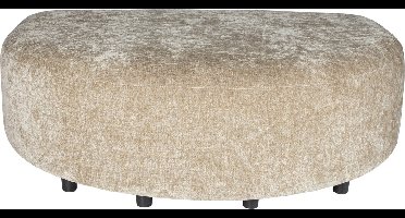 PTMD Lujo sofa cream 6051 fiore fabric longchair pouf