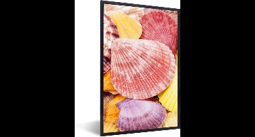 PosterMonkey - Poster - Fotolijst - Kamer decoratie - Schelpen - Poster in lijst - Poster met frame - Muurdecoratie - Geel - Zeester - 80x120 cm - Kader - Posterlijst - Foto in lijst