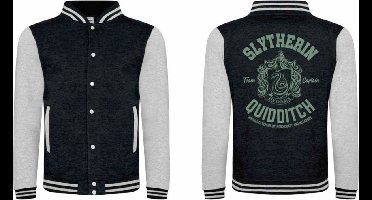 Harry Potter - Slytherin Quidditch Varsity jacket - M - Zwart/Grijs