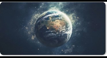 Muismat XXL 80x40 cm - Bureau onderlegger - Bureau mat Ruimte - Aarde - Sterren - Heelal - Bureaumat - Gaming mousepad xl - Bureaulegger groot - Computer deskmat - Geschikt voor Gaming Muis en Gaming PC set-up