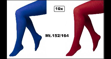10x Maillot rood en blauw mt.152/164 - Piet Sinterklaas halloween evenement thema feest festival kou
