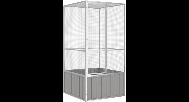 Vogelkooi 111X107X211,5 Cm Gegalvaniseerd Staal Grijs