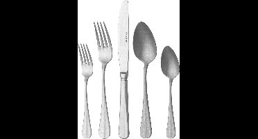 Sola Hollands Glad Vintage Bestekset 6 persoons - 50 delig Zilverwit Premium Edelstaal 18/10 - Modern