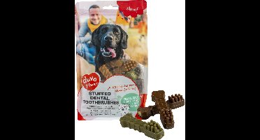 Duvoplus - Hondensnack - Hond - Chew! Gevulde Dental Tandenborstels 9,6cm - 11pcs - 400g Gemengde Kleuren - 11st