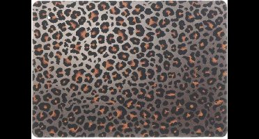 1x Placemats/onderleggers bruine panterprint 30 x 45 cm - Tafel dekken - Hippe tafeldecoratie