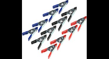 Benson Zeilklemmen/veerklemmen - 18x - staal - 5 cm - mini lijmklemmen