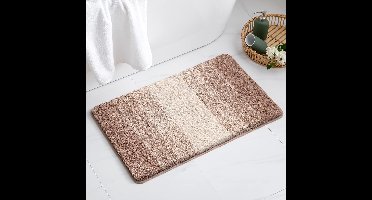 Badmat antislip dikke badkamermatten waterabsorberend badtapijt zachte douchemat machine wasbaar, duurzaam vloermat, kleine vloerkleed, deurmat binnen keukentapijten 17x24 inch 40x60cm koffiebruin