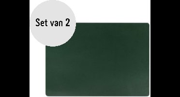 Krumble Placemat PU Leer - Placemat - Placemats - Onderlegger - Onderleggers - Groen - Set van 2