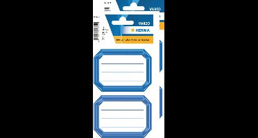Herma Schoolboeken etiketten - stickers - 24x - blauw/wit - 8.2 x 5.5 cm