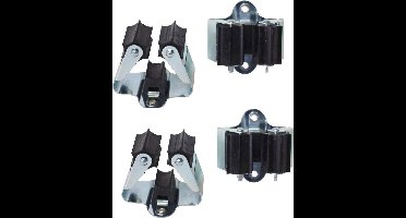 4x stuks Gereedschapsklemmen - rubberen gereedschap klemrollen