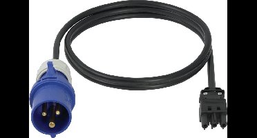 Schroff installatiestekker stroomkabel - Wieland GST18® - CEE 3-pins / zwart - 5 meter