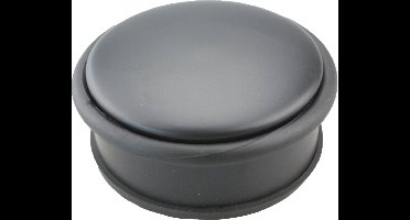 GS deurstopper mat zwart 1 kg - Voor binnen en buiten - Deurbuffer Ø10 x 5 cm - 100% staal
