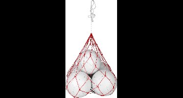 Ballennet voor 5 ballen - Rood/Wit