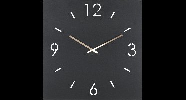 Spinder Design klok Time 80 x 80 - Zwart - Staal