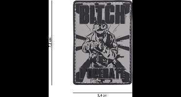 101 Inc Embleem 3D Pvc Bitch Grijs  9037