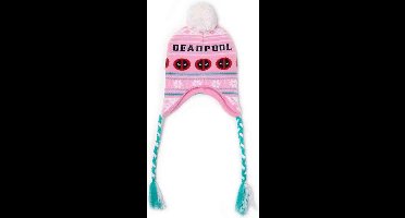 Marvel Deadpool Laplander Beanie muts Christmas Roze