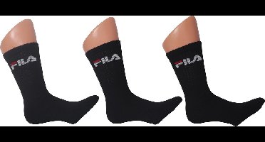 Fila - Tennis Socks 3-Pack - Zwarte Sportsokken - 43-46 - Zwart