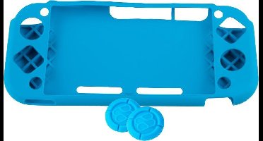 Siliconen hoes met Thumb Grips - Blauw geschikt voor Nintendo Switch Lite