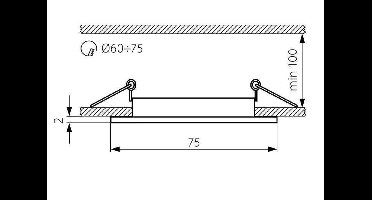 Kanlux NAVI Inbouwspot Vierkant Zwart