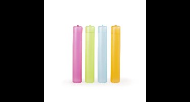 Kikkerland Herbruikbare ijsblokjes voor in een waterfles - In de vorm van een staafje - Koelelementen - Sticks- Set van 8