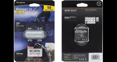Nite Ize Radiant 50 Fietslamp - Wit - 50 lumen