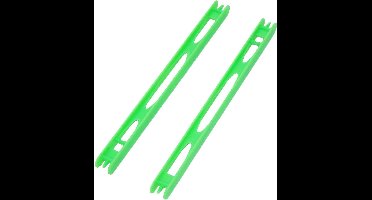 2x Tuigen - winder - plank - rekje - dobber 20cm - groen - vissen