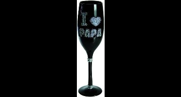 Champagneglas I love papa