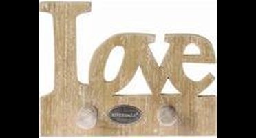 Riverdale Haak Love Houtkleur, 2 stuks