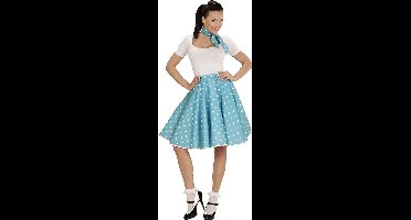 Rock en Roll rokje blauw met halsbandje