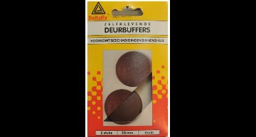 Deltafix deurbuffer pvc / zelfklevend bruin 38 mm 2 st.
