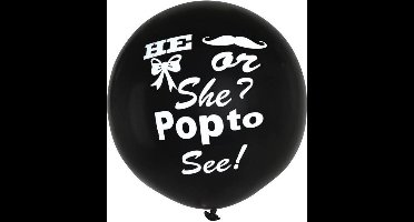 Partyxplosion - Gender reveal ballon - He or She - Pop to see - 90cm