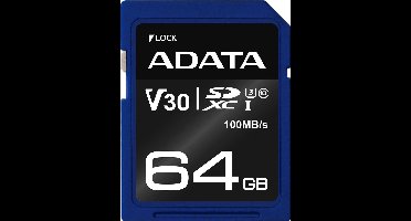 ADATA ASDX64GUI3V30S-R flashgeheugen 64 GB SDXC Klasse 10 UHS-I