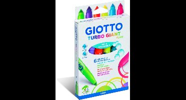 Giotto Giotto Turbo Giant - Etui 6 Pcs Pastel Ultra Washable