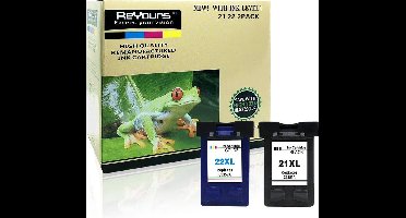 ReYours®Huismerk Inktcartridge compatible voor HP21 en HP22 XL - 21XL 22XL C9351AE C9352AE set