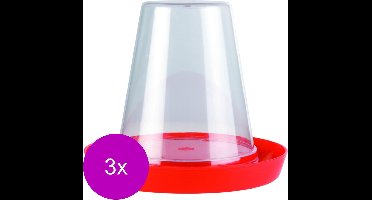 Olba Kuikendrinkbak - Drinkbak - 3 x 0.6 l Rood