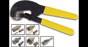 Toolland Veelzijdige krimptang voor F en BNC connectoren, de perfecte tool voor precieze verbindingen