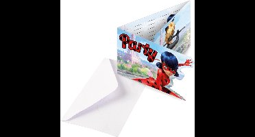 RIETHMULLER - 8 Ladybug uitnodigingen en enveloppen