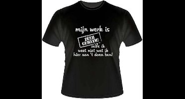 Funny shirt - T-shirt - Mijn werk is zeer geheim - XL