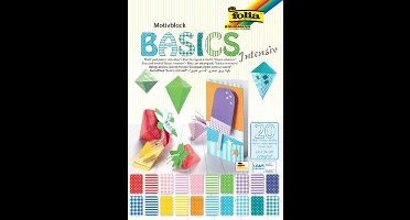 Folia motiefpapier Basic Intensive ft 24 x 34 cm, blok met 20 vel