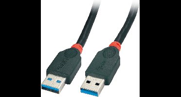 Lindy 41821 USB-kabel USB 3.2 Gen 1 (3.1 Gen 1) 1 m USB A Zwart